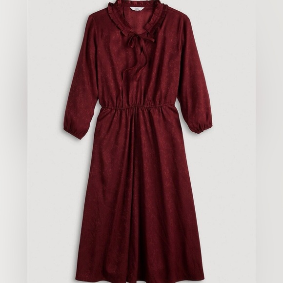 Croft & Barrow Ruffle Neck Dress SZ Medium NWOT - Picture 6 of 11